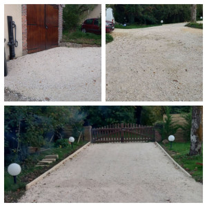 Photo de galerie - Réalisation d'une allée en concassées 