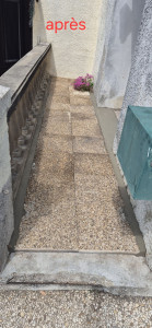Photo de galerie - Pose des dalles et finition 