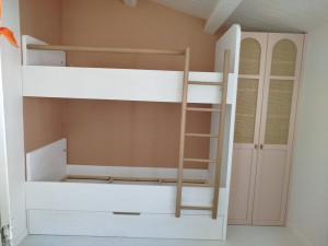Photo de galerie - Lit superposé+ meuble sur mesure 