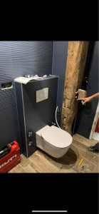 Photo de galerie - Rénovation WC classique, pour un WC suspendue Geberit 