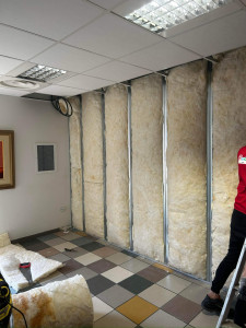 Photo de galerie - Création d’une cloison en ossature métallique 