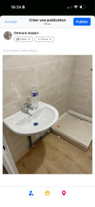 Photo de galerie - Lavabo et bac à douche 