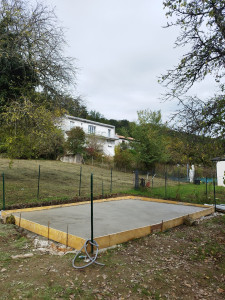 Photo de galerie - Dalle béton pour cabanon 