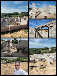 Photo de galerie - Construction neuve en cours, maison r+1 avec sous sol , surface planché 155m2