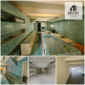 Photo de galerie - Réalisation de carrelage intérieur en mosaïque :
murs, sols et aménagements sur mesure, avec finitions de qualité.
Travail soigné.