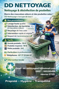 Photo de galerie - Nettoyage de vos poubelle pour une mailleur hygene de vie 