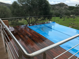 Photo de galerie - Réalisation d’une terrasse en bois exotique IPE
