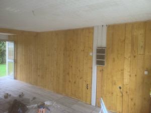 Photo de galerie - Rénovation ancien garage ( pose bois ) 