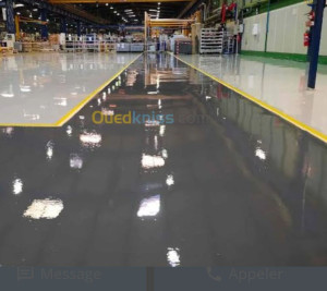 Photo de galerie - Hangar aménagé avec de la résine Polyuréthane. 