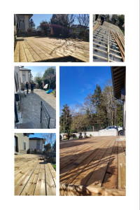 Photo de galerie - Création d’une terrasse en bois, autoclave, monté sur plot réglable de 70 m²