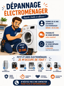 Photo de galerie - ? Dépannage Électroménager ?  ? Homme de 42 ans   ?️ Dépanneur électroménager depuis p
