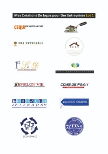 Photo de galerie - Certains de mes Logos pour des Entreprises actuellement en production. Lot 1