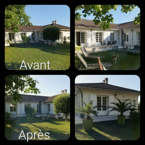 Photo de galerie - Remplacement de 9 paires de volets battants en bois à persiennes par 9 paires de volets battants pleins en aluminium, sans modification des dimensions ni de l'aspect général des ouvertures.