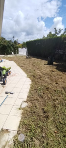 Photo de galerie - Préparation du sol pour une pelouse, avant. 