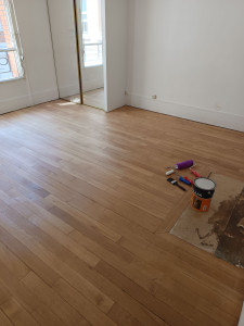 Photo de galerie - Ponçage parquet et vitrification 