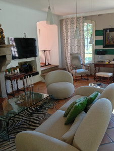 Photo de galerie - Remise en peinture murs et plafond séjour (100m² le plafond)  en blanc mat lessivable  magnifique réalisation