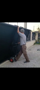 Photo de galerie - Portail coulisant en alu motorisé, portillon, clôture 