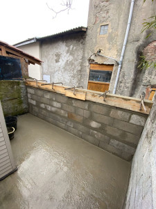 Photo de galerie - Réalisation de mur en bloc creux 