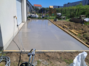 Photo de galerie - Coulage dalle beton avec lazer
