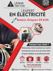 Photo de galerie - AsElec, votre partenaire de confiance à Cluses et dans toute la Haute-Savoie.