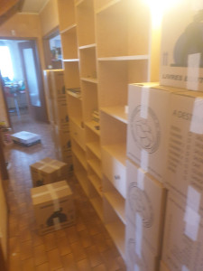 Photo de galerie - Rangement des livres, album et CD-ROM dans les cartons 