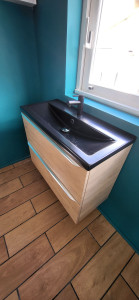 Photo de galerie - Pose meuble et vasque 