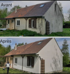 Photo de galerie - Bonjour je suis artisan en bâtiment peinture intérieur extérieur réparation des fissures sur mur dalle tuile remplacement de toiture réparation étanchéité changement des velux devis et déplacement gratuit merci beaucoup 