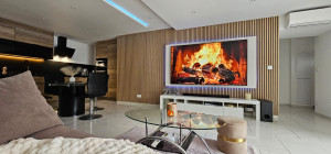 Photo de galerie - Rénovation complète d’une maison de 110 m² : installation électrique, éclairage LED, prises et finitions.