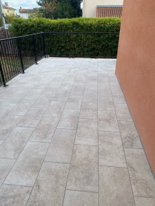 Photo de galerie - Réalisation grand terrasse en septembre 