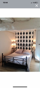 Photo de galerie - Chambre refaite en peinture et papier peint 