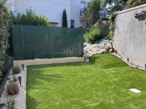 Photo de galerie - Réalisation terminée à la demande du client ( ne pas recouvrir le geotextil entièrement en faisait parti )