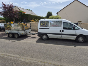 Photo de galerie - Travaux extérieurs mini pelle, plaque vibrante et chenillard benne 