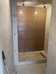 Photo de galerie - Pose de faïence douche