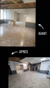 Photo de galerie - Pose de carrelage sur support ancien