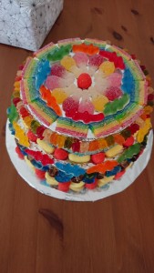 Photo de galerie - Création d'un gâteau de bonbon pour anniversaire 