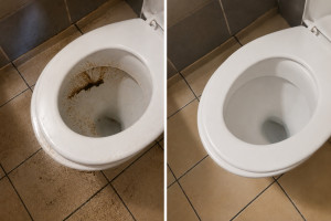 Photo de galerie -  nettoyage et désinfection d’un wc d’un patient