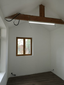 Photo de galerie - Pose plaque de plâtre, enduit et peinture