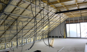 Photo de galerie - Mise en place des gaines. 