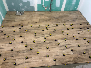 Photo de galerie - Pose de carrelage dans une salle de bain 