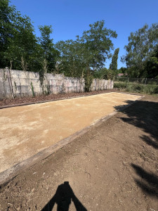 Photo de galerie - Création de terrain de pétanque 15x4