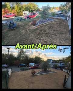 Photo de galerie - Avant/Après: Création d'un gazon 