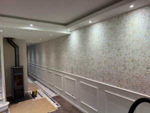 Photo de galerie - Peinture papier peint faux plafond 