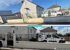 Photo de galerie - Peinture grille et muret 