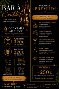 Photo de galerie - Catalogue bar à cocktail 