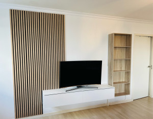 Photo de galerie - Pose panneaux acoustiques + meuble + colonne 