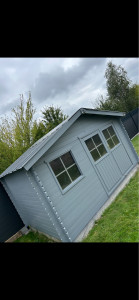 Photo de galerie - Pose bac acier sur abri de jardin