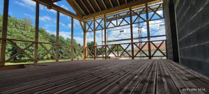 Photo de galerie - Terrasse bois + barrière en croix de Saint-André 