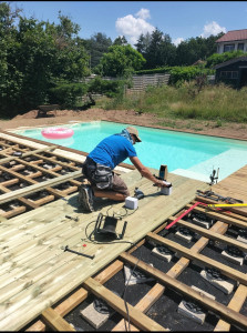 Photo de galerie - Construction terrasse et piscine sur terre