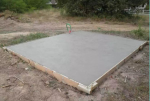 Photo de galerie - Dalle béton armé pour un abri de jardin