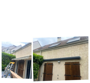 Photo de galerie - Dépose et pose d’un store banne électrique avec création d’une prise. 